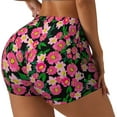 thumbnail image 1 of Balery Blooming Meadow Printed Workout Shorts for Women Seamless Scrunch Short Gym Yoga Running Sport Active Exercise Fitness Shorts-Medium, 1 of 8