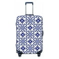 thumbnail image 1 of Balery Blue And White Porcelain Chinaware Luggage Cover Protector, Scratch And Dirt Resistant, Fits 18-32 Inch Luggage(excluding luggage) - Medium, 1 of 9