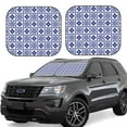 thumbnail image 1 of Balery Blue And White Porcelain Chinaware Sun Shield 2 Pack For Car Front Windows Foldable Sun Visor Protector Blocks Max Uv Rays And Keeps Your Vehicle Cool For Most Sedans Suv Truck, 1 of 7