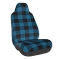 thumbnail image 1 of Balery Blue Black Plaid Pattern Car Seat Cover - Soft & Breathable Front Premium Covers with Non-Slip Protector Fits Most Automotive, Vans, SUVs, Trucks - 1 Unit, 1 of 5