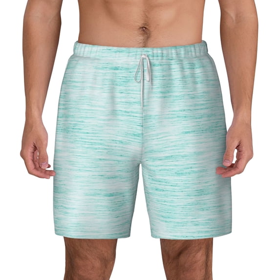 Balery Blue Bright Mens Swim Trunks Swim Shorts for Men Quick Dry Inseam Beach Shorts with Compression Liner Pocket-Medium