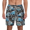 thumbnail image 1 of Balery Blue Excavator Mens Swim Trunks Swim Shorts for Men Quick Dry Inseam Beach Shorts with Compression Liner Pocket-X-Large, 1 of 9