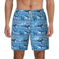 thumbnail image 1 of Balery Blue Fish Mens Swim Trunks Swim Shorts for Men Quick Dry Inseam Beach Shorts with Compression Liner Pocket-XX-Large, 1 of 9