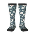 thumbnail image 1 of Balery Blue Flower Fun Novelty Socks Men'S Women'S Crew Socks Funny Crazy Novelty Socks Quirky And Cool Socks, 1 of 9