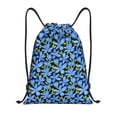 thumbnail image 1 of Balery Blue Flowers Pattern Drawstring Backpack Bag Sport Gym Sackpack Cinch Bags Pattern Drawstring Backpack Bag Sport Gym Sackpack Cinch Bags -Small, 1 of 6