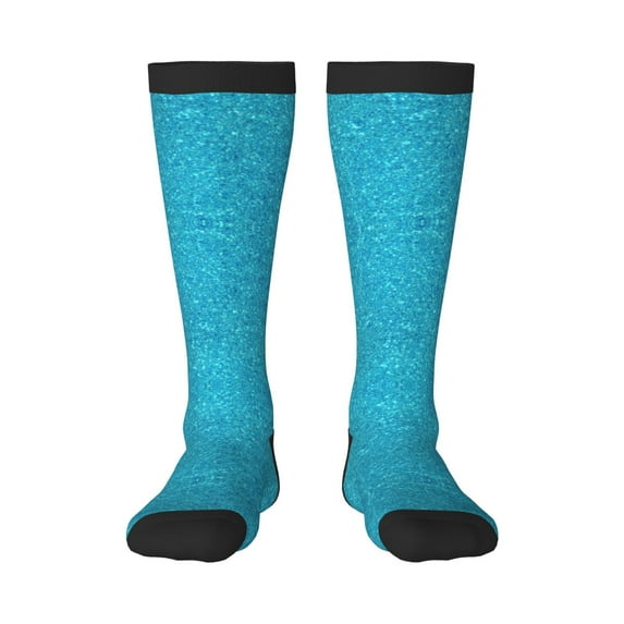 Balery Blue Glitter Fun Novelty Socks Men'S Women'S Crew Socks Funny Crazy Novelty Socks Quirky And Cool Socks