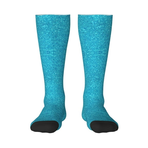 Balery Blue Glitter Fun Novelty Socks Men'S Women'S Crew Socks Funny Crazy Novelty Socks Quirky And Cool Socks