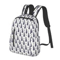thumbnail image 1 of Balery Blue Leaves Lightweight Backpack for Men and Women - Durable and Water-Resistant, Ideal for School, Work, Travel, and Everyday Use, 1 of 9