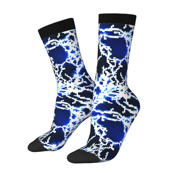 Balery Blue Lightning2 Pattern Crew Socks Unisex– Soft & Breathable Socks for Men & Women, One-Size Fits Most (US 5-11), Comfortable & Durable for Daily Wear