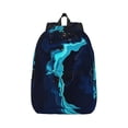thumbnail image 1 of Balery Blue Marble And Gold Vintage Canvas Backpack for Men and Women - Large Capacity, Durable Travel Laptop Bag for School, Work, Hiking, and Outdoor Activities, 1 of 7