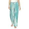 thumbnail image 1 of Balery Blue Marble print Women's Pajama Pants,Ultra Lightweight Pjs,Lounge Pant-Large, 1 of 9