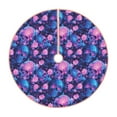 Balery Blue Skull Rose Printed Christmas Tree Skirt , Merry Christmas