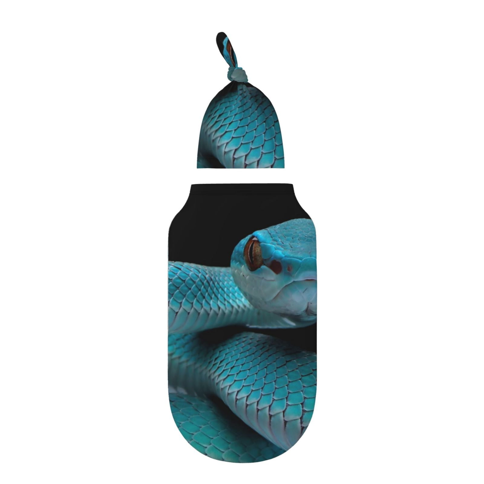 Balery Blue Viper Snake1 Printed Baby Swaddle Receiving Blankets with