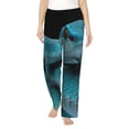 thumbnail image 1 of Balery Blue Viper Snake1 print Women's Pajama Pants,Ultra Lightweight Pjs,Lounge Pant-Small, 1 of 9