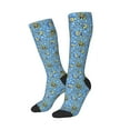 thumbnail image 1 of Balery Blue paisley pattern Printed Novelty Socks Men's Women's Crew Socks Sports Socks Knee High Socks Cotton Socks Quirky and Cool Socks, 1 of 9