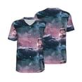 thumbnail image 1 of Balery Boat Lighthouse Storm Waves Baseball Jersey for Men Casual Button Down Shirts Short Sleeve Active Team Sports Uniform-XX-Large, 1 of 9