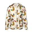 thumbnail image 1 of Balery Boho Chicken Men's Women's UPF 50+ Sun Protection Lightweight Hoodie Performance Long Sleeve Shirt for Fishing Running-, 1 of 9