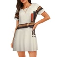 thumbnail image 1 of Balery Books Key To Knowledge Pattern Womens Short Sleeve Sleepshirt Scoopneck Cute Nightdress Comfy Nightgown Loungewear Dress, 1 of 6