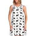 thumbnail image 1 of Balery Border Collie Dog Pattern Women’s Summer Dresses – Loose Sleeveless Sundress, Casual and Comfortable Beach Dress for Hot Days, 1 of 7