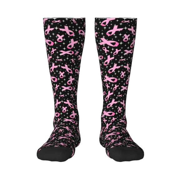 Balery Breast Cancer Awareness (2) Fun Novelty Socks Men'S Women'S Crew Socks Funny Crazy Novelty Socks Quirky And Cool Socks