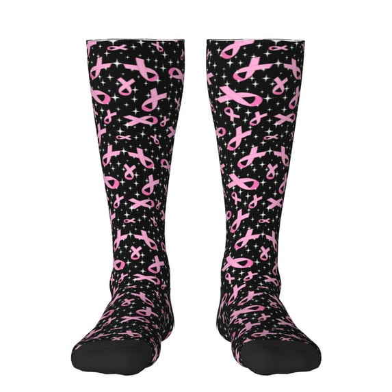 Balery Breast Cancer Awareness (2) Fun Novelty Socks Men'S Women'S Crew Socks Funny Crazy Novelty Socks Quirky And Cool Socks