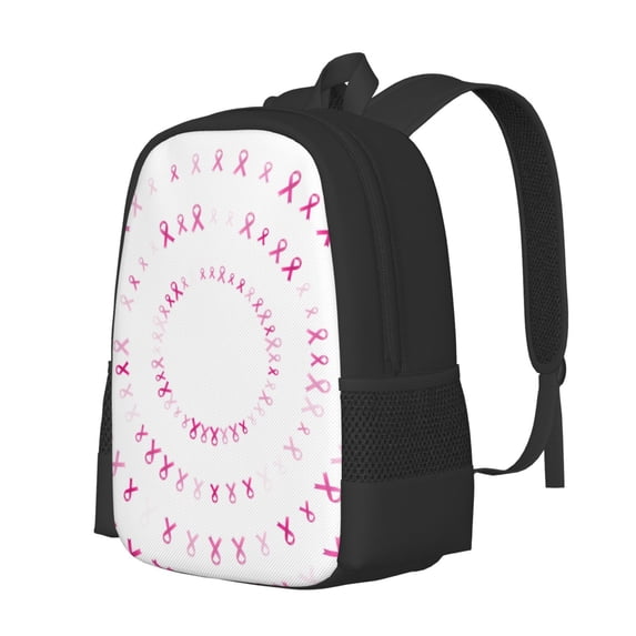 Balery Breast Cancer Awareness (4) Backpack for Men and Women - Durable 600D Oxford Cloth -Large Capacity, Water-Resistant School, Travel, and Hiking Bag