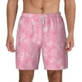 thumbnail image 1 of Balery Breast Cancer Awareness Mens Swim Trunks Swim Shorts for Men Quick Dry Inseam Beach Shorts with Compression Liner Pocket-3X-Large, 1 of 9