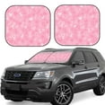 thumbnail image 1 of Balery Breast Cancer Awareness Sun Shield 2 Pack For Car Front Windows Foldable Sun Visor Protector Blocks Max Uv Rays And Keeps Your Vehicle Cool For Most Sedans Suv Truck, 1 of 7