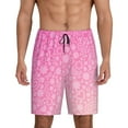 thumbnail image 1 of Balery Breast Cancer Pink Ribbons Awareness Men's Cotton Knit Pajama Shorts Waistband & Pockets,Short Pajama Pants-3X-Large, 1 of 8