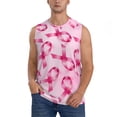 thumbnail image 1 of Balery Breast Cancer Ribbons Awareness Men's Sleeveless Muscle Shirts Workout Tank Top, Moisture Wicking, Odor Protection-X-Large, 1 of 8