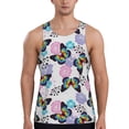 thumbnail image 1 of Balery Bright Butterflies1 Pattern Men's Workout Tank Top Gym Muscle Tee Fitness Bodybuilding Sleeveless T Shirt Quick Dry Fit Muscle Tank Top Slim-Fit Tank-3X-Large, 1 of 7