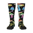 thumbnail image 1 of Balery Bright Mushrooms Fun Novelty Socks Men'S Women'S Crew Socks Funny Crazy Novelty Socks Quirky And Cool Socks, 1 of 9