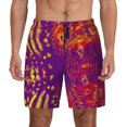 thumbnail image 1 of Balery Bright Textured Animal Mens Swim Trunks Swim Shorts for Men Quick Dry Inseam Beach Shorts with Compression Liner Pocket-X-Large, 1 of 9
