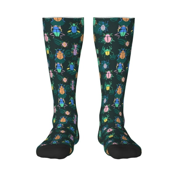 Balery Bright ladybugs Printed Novelty Socks Men's Women's Crew Socks Sports Socks Knee High Socks Cotton Socks Quirky and Cool Socks