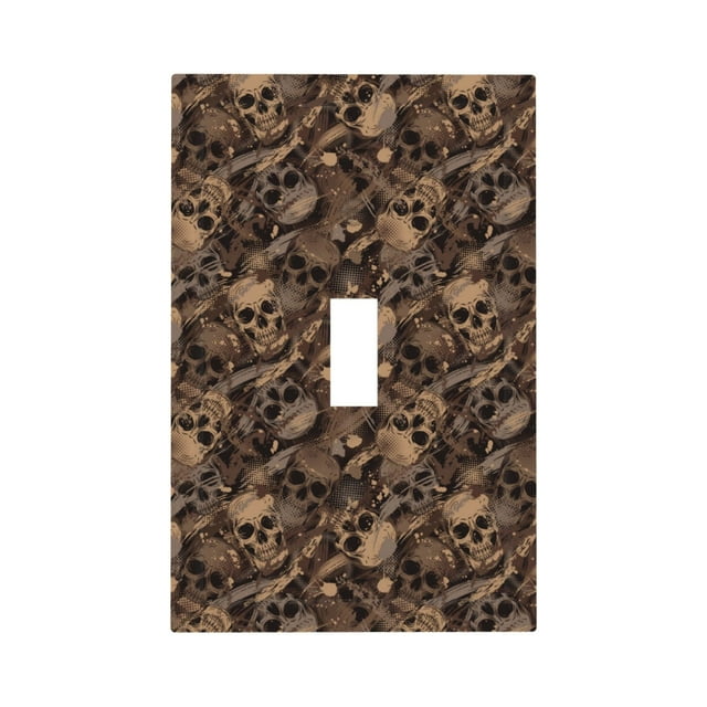 Balery Brown Camouflage Skull for Duplex Wall Plates Kit, Electrical