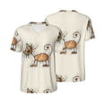 thumbnail image 1 of Balery Brown Cat Cartoon Baseball Jersey for Men Casual Button Down Shirts Short Sleeve Active Team Sports Uniform-Medium, 1 of 9