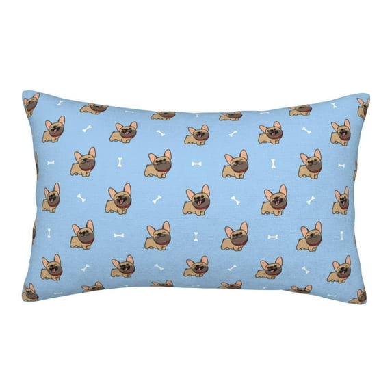 Balery Brown French Bulldog Bedding Queen Pillow Cases - Envelope Closure - Soft Brushed Microfiber Fabric - Shrinkage and Fade Resistant Pillow Cases-14"x20"