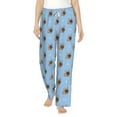 thumbnail image 1 of Balery Brown French Bulldog print Women's Pajama Pants,Ultra Lightweight Pjs,Lounge Pant-Large, 1 of 9