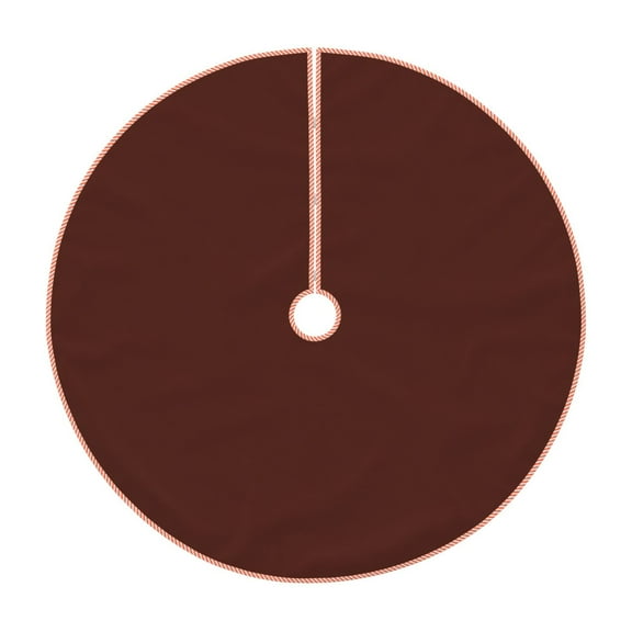 Balery Brown Printed Christmas Tree Skirt , Merry Christmas Party Christmas Tree Decoration,Adjustable Tree Skirt-30"