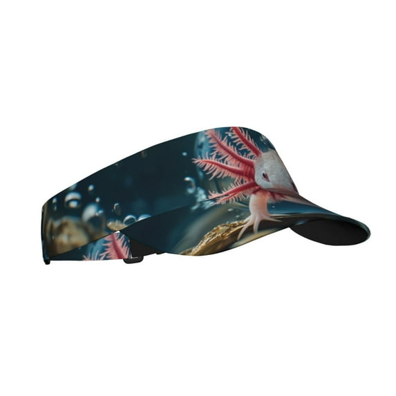 Balery Bubbles Axolotl Fantasy Sport Wear Athletic Visor Sun Sports Visor Hat Visor Adjustable Cap for Women and Men (One Size)