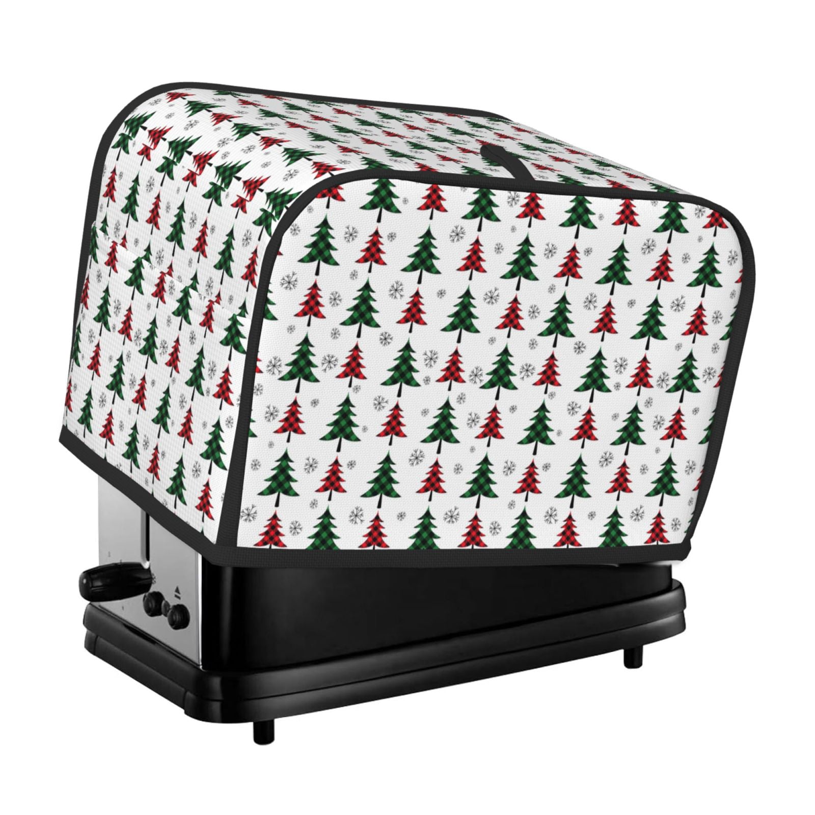 Tree Motif Toasters Balery Buffalo Plaid Christmas Trees Pattern Oven Cover Kitchen Bread ...
