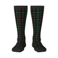 thumbnail image 1 of Balery Buffalo Plaid Dark Green Printed Novelty Socks Men's Women's Crew Socks Sports Socks Knee High Socks Cotton Socks Quirky and Cool Socks, 1 of 9
