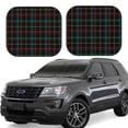 thumbnail image 1 of Balery 2 Piece Buffalo Plaid Dark Green Car Windshield Sun Shade|Foldable Front Windshield Shade for Car Front Window for Most Sedans SUV Truck-Large, 1 of 7