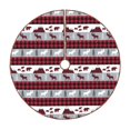 thumbnail image 1 of Balery Buffalo Plaid Forest Printed Christmas Tree Skirt , Merry Christmas Party Christmas Tree Decoration,Adjustable Tree Skirt-30", 1 of 8
