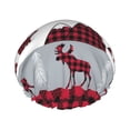 thumbnail image 1 of Balery Buffalo Plaid Forest Shower Caps, Double Layer Waterproof Shower Cap, Double Layers Reusable Shower Cap With Soft Comfortable For Long Thick Hair Soft Bath Shower Hair Caps, 1 of 9