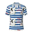 thumbnail image 1 of Balery Bulldog Friend Printed Men’s Short Sleeve Polo Shirt, Midweight Men's Shirt,Golf Polo shirts -XX-Large, 1 of 9