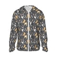 thumbnail image 1 of Balery Bulldog Print Men's Women's UPF 50+ Sun Protection Lightweight Hoodie Performance Long Sleeve Shirt for Fishing Running-XX-Large, 1 of 9