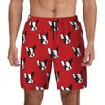 thumbnail image 1 of Balery Bulldog Red Mens Swim Trunks Swim Shorts for Men Quick Dry Inseam Beach Shorts with Compression Liner Pocket-X-Large, 1 of 9