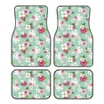 thumbnail image 1 of Balery Bunny And Rose Pattern 4-Piece Floor Mats, Heavy-Duty Rubber Liners, Anti-Slip Design, All-Season Automotive Protection, Vehicles, Cars, Trucks, and SUVs, 1 of 5