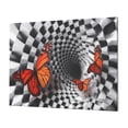 thumbnail image 1 of Balery Butterflies Optical Illusion Pattern Canvas Decorative Picture – 30x40in Premium Wall Art, Modern Canvas Print for Home Decor（Horizontal）, 1 of 6
